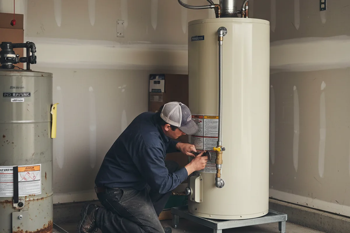 Water heater and shutoff valve replacement in Pine Bush